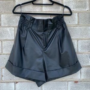 Zara coated shorts